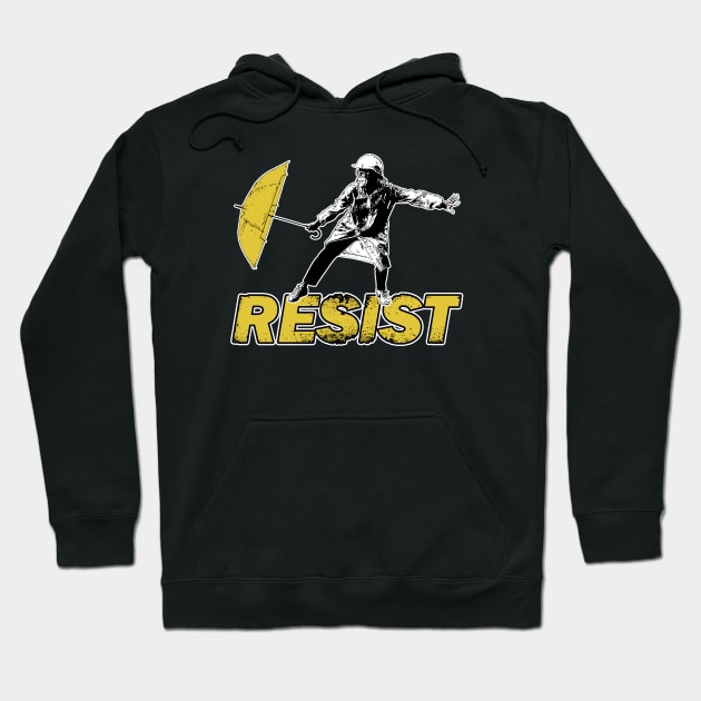 Resist-Hong Kong-Fight for Freedom-Yellow Umbrella Hoodie by StabbedHeart